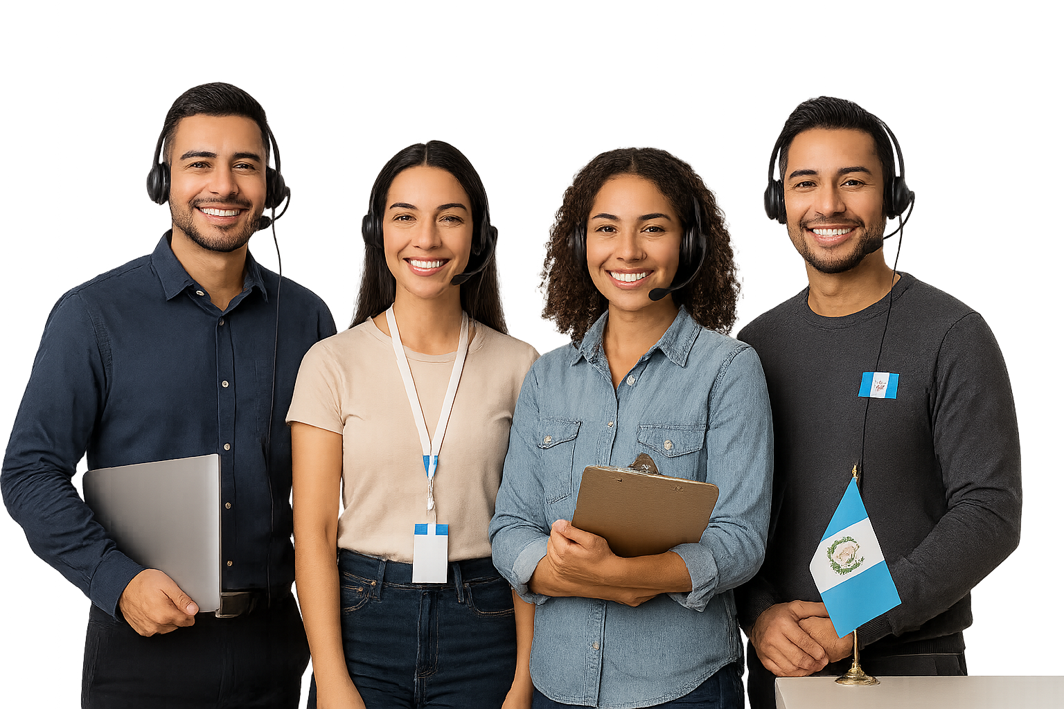 Agentes de call center en Guatemala