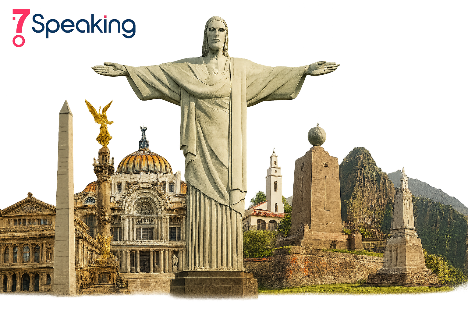 Collage de monumentos de LATAM